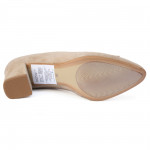 Emis női blokk sarkú körömcipő ZS7674-9790 bézs velúr 05629