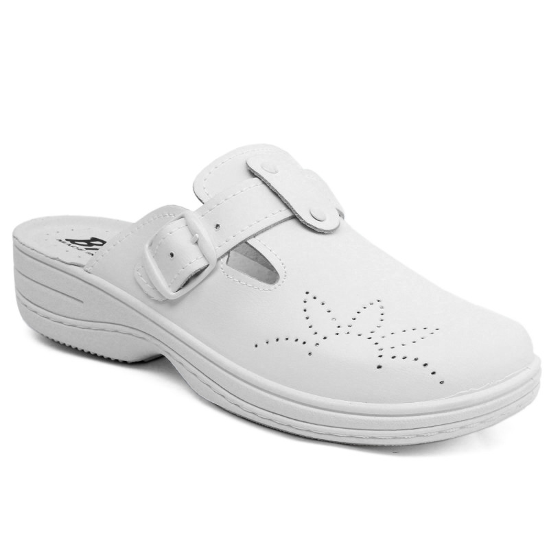 BioUP női fedett bőr klumpa 528Ffehér 05625