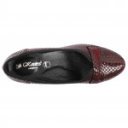 Kostex női blokk sarkú körömcipő 2233-D3525-S76-W06 bordó lakk 05641