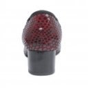 Kostex női blokk sarkú körömcipő 2233-D3525-S76-W06 bordó lakk 05641