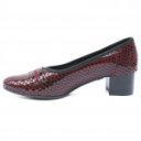 Kostex női blokk sarkú körömcipő 2233-D3525-S76-W06 bordó lakk 05641