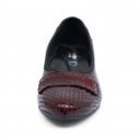 Kostex női blokk sarkú körömcipő 2233-D3525-S76-W06 bordó lakk 05641