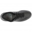 Sneakers uniszex fűzős bőr félcipő fekete  P2-B-PO 00301