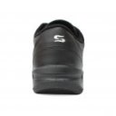 Sneakers uniszex fűzős bőr félcipő fekete  P2-B-PO 00301