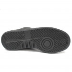 Sneakers uniszex fűzős bőr félcipő fekete  P2-B-PO 00301
