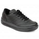 Sneakers uniszex fűzős bőr félcipő fekete  P2-B-PO 00301 Férfi Egyéb (Rapisardi,The Flexx, Ata, stb.)