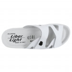 Bio Up - Liber Light komfort női tépőzáras bőr papucs 1506 fehér 06039