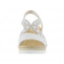 Rieker női telitalpú szandál 61916-80 Pavone fehér ezüst 06913