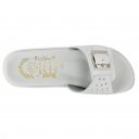 Wörishofer talpbélésű anatóm női papucs 1 csatos pánttal fehér 06266