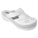 Leon 156-white női bőr klumpa tépőzárral fehér Női Leon