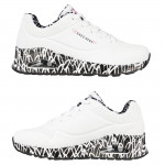 Skechers Uno - Loving Love 155506-WBK női fűzős sneaker cipő szívescskés 06971