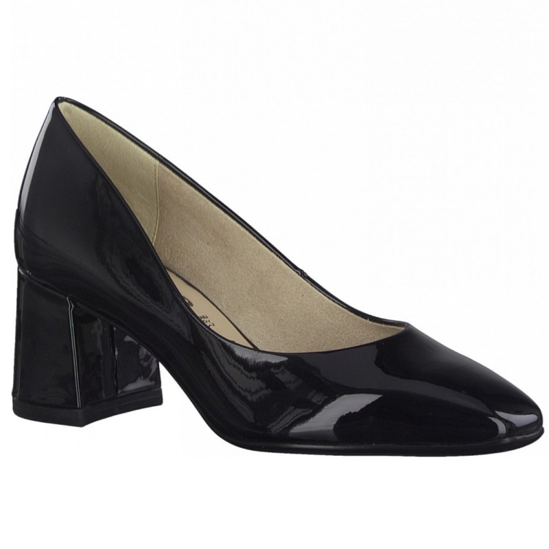 Tamaris női körömcipő 22401-28-018 fekete lakk 06383