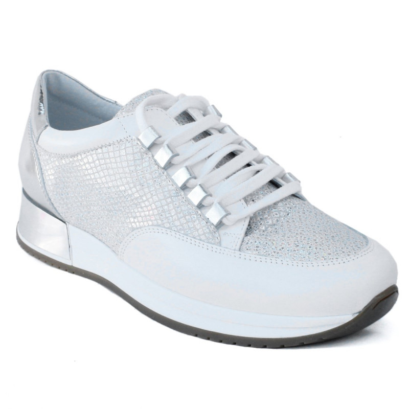 Kati női fűzős sneaker félcipő 7029-B299-i738 fehér ezüst mix 06509