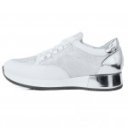 Kati női fűzős sneaker félcipő 7029-B299-i738 fehér ezüst mix 06509