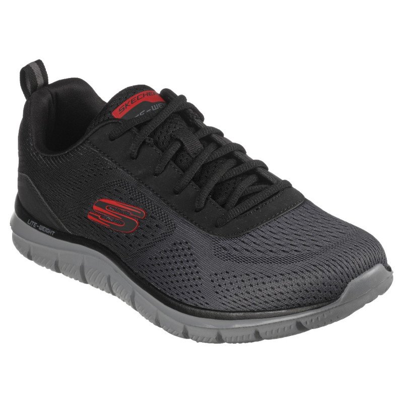 Skechers Track Ripkent 232399-BKCC férfi fűzős sportcipő fekete színátmenetes 06449