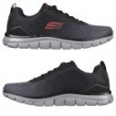 Skechers Track Ripkent 232399-BKCC férfi fűzős sportcipő fekete színátmenetes 06449