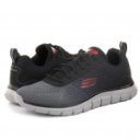 Skechers Track Ripkent 232399-BKCC férfi fűzős sportcipő fekete színátmenetes 06449