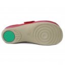 Leon 902-RED női bőr klumpa tépőzárral - piros