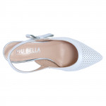 Piu Bella női hátul nyitott szling körömcipő 8759-1064 fehér 06556
