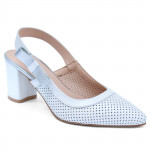 Piu Bella női hátul nyitott szling körömcipő 8759-1064 fehér 06556 Női Piu Bella