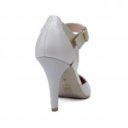 Piu Bella női oldalt nyitott bokapántos cipő 8061-1057 ekrü-gyöngyház 06557