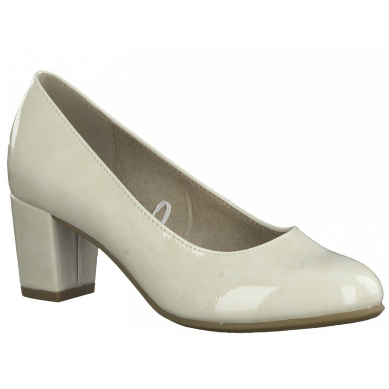 Jana Soft Line női körömcipő 22469-38-424 krém lakk 06549