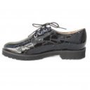 Pulso női fűzős lakk bőr félcipő AF1012 fekete 06763