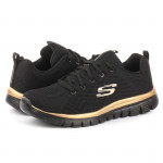 Skechers Graceful - Get Connected női edzőcipő 12615-BKRG fekete mix 06736