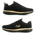Skechers Graceful - Get Connected női edzőcipő 12615-BKRG fekete mix 06736