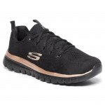Skechers Graceful - Get Connected női edzőcipő 12615-BKRG fekete mix 06736 Női Skechers