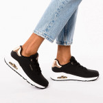 Skechers UNO GOLDEN AIR női fűzős sneaker cipő 177094-BLK fekete 06780