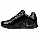 Skechers Uno - Shiny One női fűzős sneaker cipő 177142-BBk fekete lakk 06781