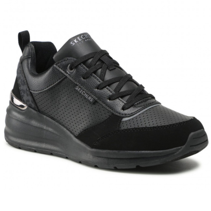 Skechers Billion Subtitle Spots 155616-BBK női fűzős fekete sneaker cipő 06774