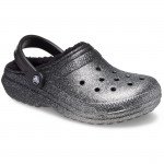 Crocs Classic Glitter Lined női bélelt klumpa 205842-067 fekete-ezüst mix Női Crocs