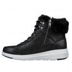 Skechers Glacial Ultra - COZYLY 144178-BLK női fűzős cipzáros fekete bakancs 06769