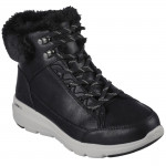 Skechers Glacial Ultra - COZYLY 144178-BLK női fűzős cipzáros fekete bakancs 06769 Női Skechers