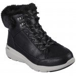 Skechers Glacial Ultra - COZYLY 144178-BLK női fűzős cipzáros fekete bakancs 06769 Női Skechers