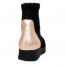 Lorenzo de Pazzi  9372-272-19-1465 női elöl cipzáros bokacipő fekete rosegold mix 06818