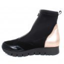 Lorenzo de Pazzi  9372-272-19-1465 női elöl cipzáros bokacipő fekete rosegold mix 06818