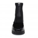 Lorenzo de Pazzi  9372-272-19-1465 női elöl cipzáros bokacipő fekete rosegold mix 06818