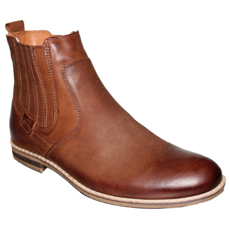 Riko férfi cipzáras bokacipő 792 JUMA AX barna 06824