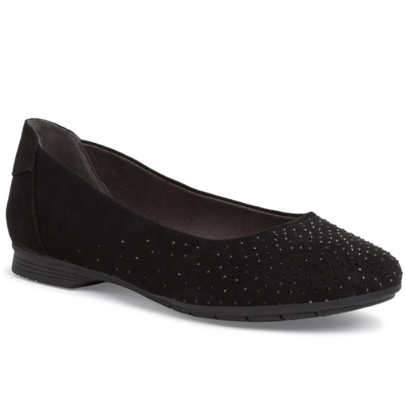 Jana Soft Line női balerina cipő 22160-20-001 fekete 06867