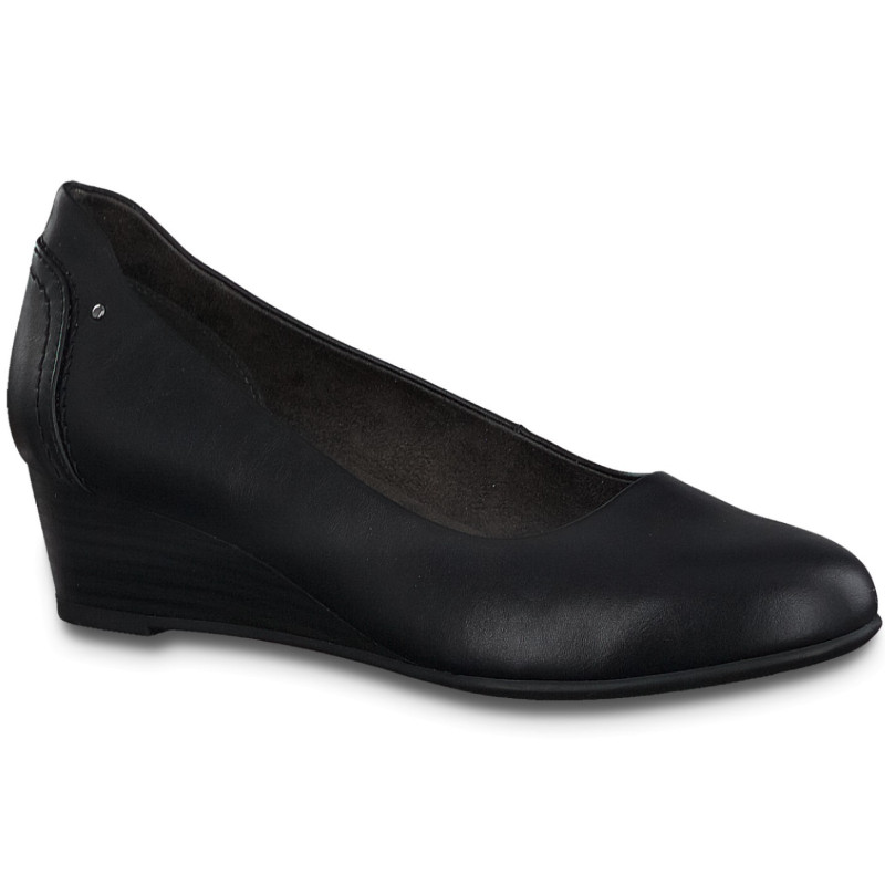Jana Soft Line női telitalpú körömcipő 22376-20-001 fekete 06831