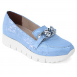 Lorenzo de Pazzi női hüllő mintás bebújós félcipő 9648-2650 kék lakk 07022 Női Lorenzo de Pazzi