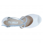 Piu Bella női keresztpántos szandál 8954-1064 gyöngyház-ezüst mix 07024