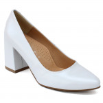 Tanex női blokk sarkú bőr körömcipő 22040-7033 fehér 07027 Női Egyéb (Rapisardi,The Flexx, Ata, stb.)