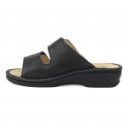 Scholl Mietta 2.0  F28059-1004 női bioprint tépőzáras bőr papucs fekete 07319