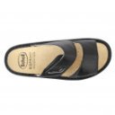 Scholl Mietta 2.0  F28059-1004 női bioprint tépőzáras bőr papucs fekete 07319