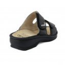 Scholl Mietta 2.0  F28059-1004 női bioprint tépőzáras bőr papucs fekete 07319