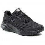 Skechers Arch Fit férfi fűzős sneaker félcipő 232040-BBK fekete 06987 Férfi Skechers